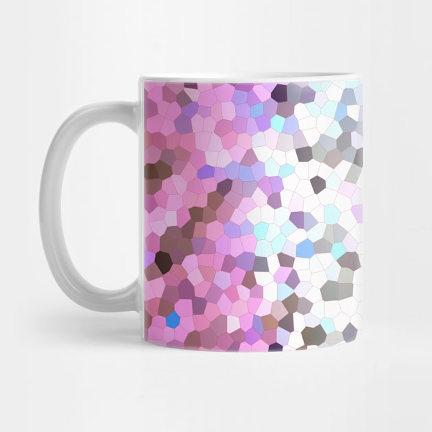 Pastel Pink Pixel Geometric Pattern by MandalaHaze